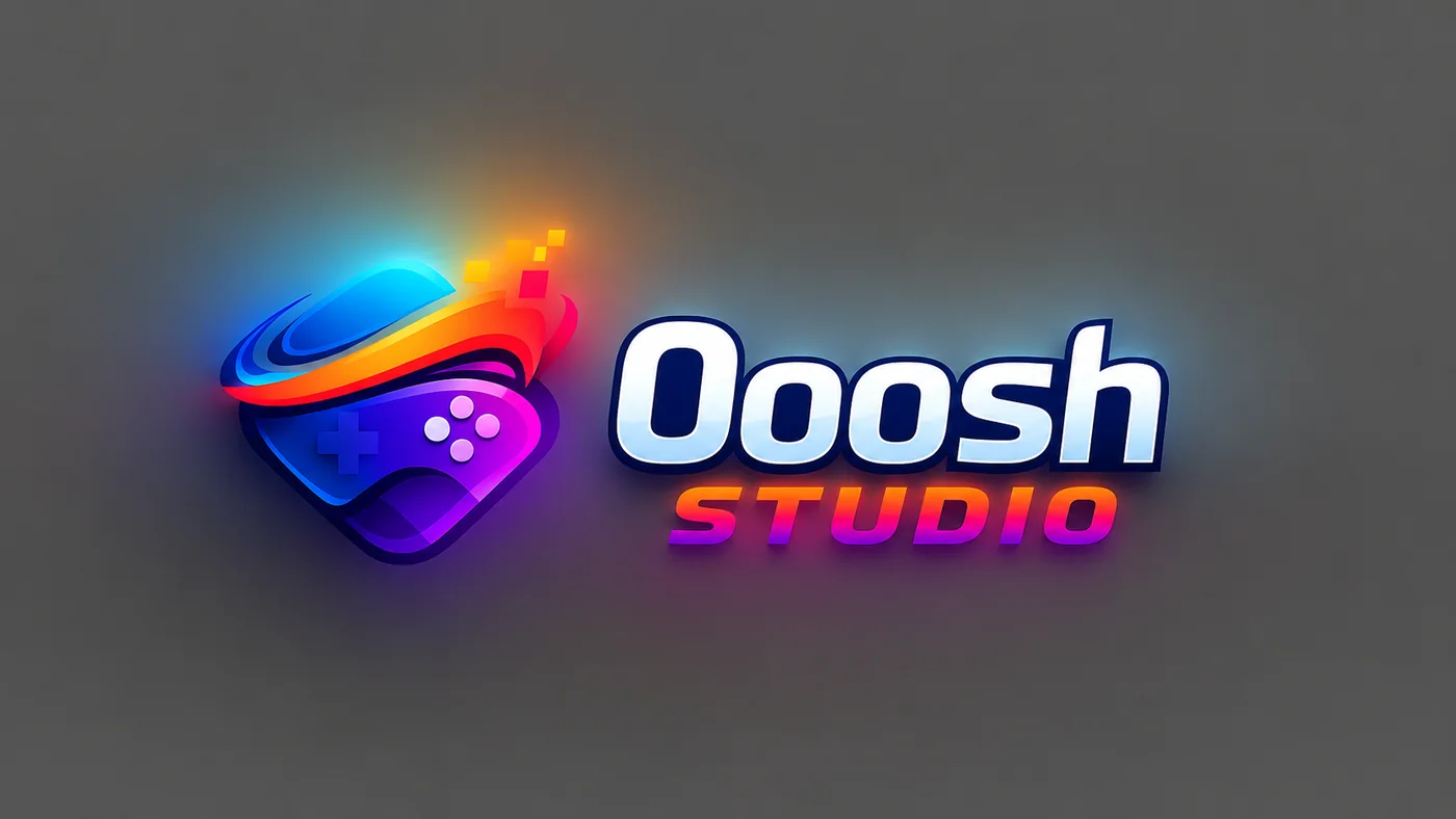 Ooosh Studio colourful gaming logo
